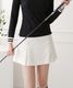 フロントボタン 台形 ミニスカート 韓国ゴルフウェア