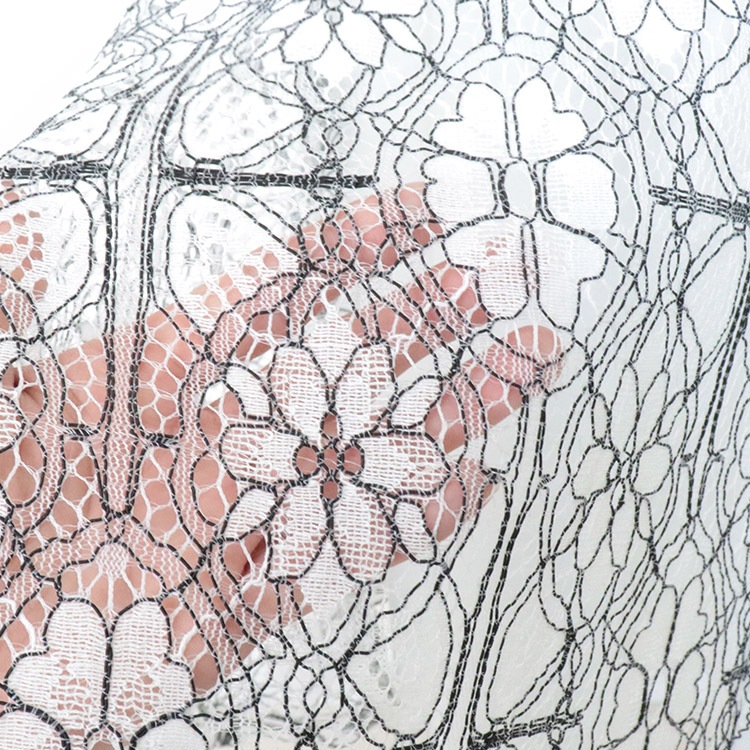 花柄レース フリル フレンチスリーブ パーティードレス