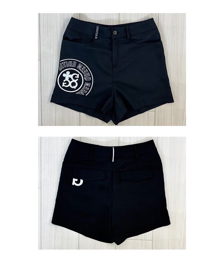 韓国ゴルフウェア レタリング刺繍 ショートパンツ