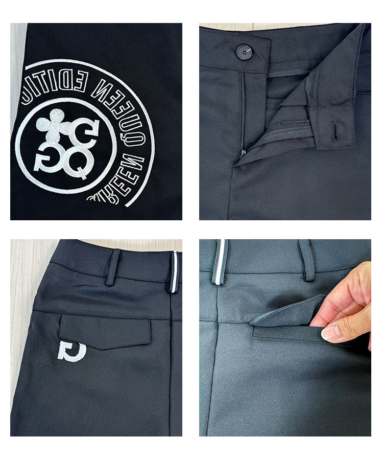 韓国ゴルフウェア レタリング刺繍 ショートパンツ