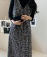 ミックスツイード ジャンパースカート ワンピース