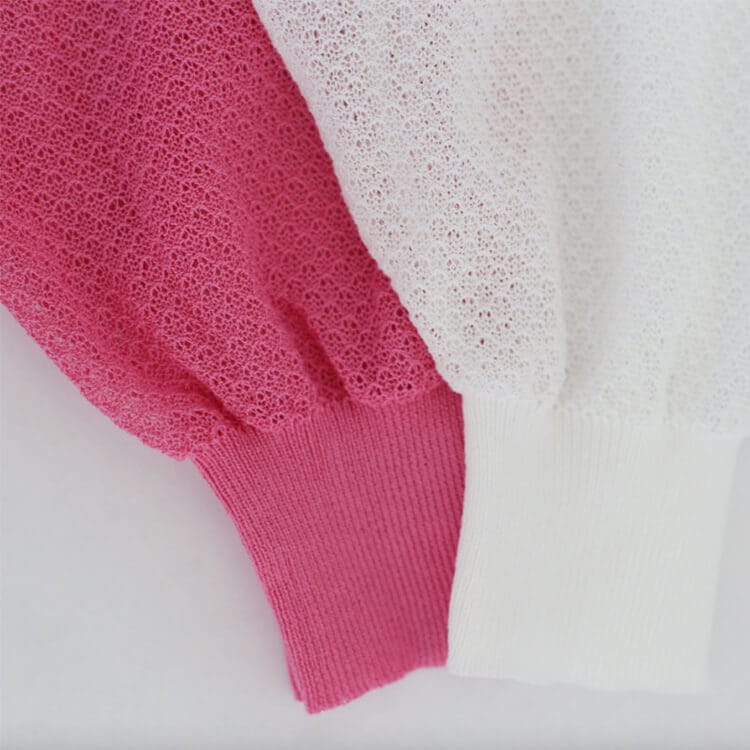 7分袖 Ｖネック ショート丈 シースルー ニットカーディガン