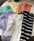 スクエアネック パフスリーブ 5分袖 Tシャツ