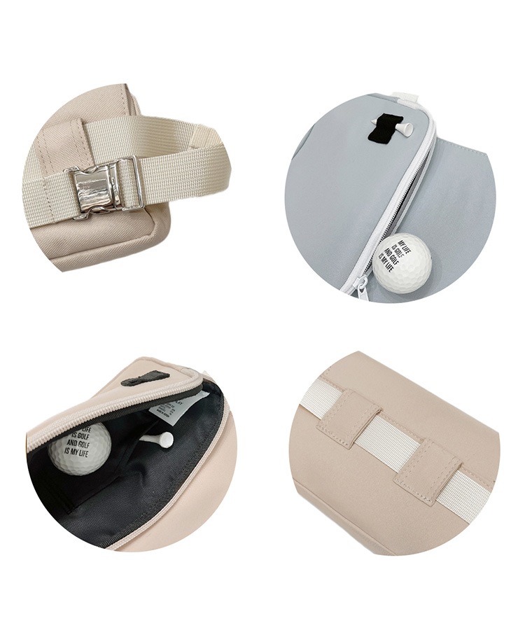 ベルト付き 収納 ウエストポーチ 韓国ゴルフウェア