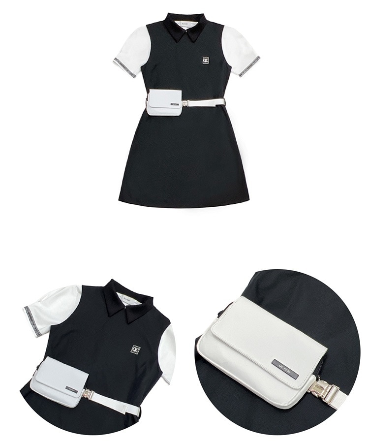 ベルト付き 収納 ウエストポーチ 韓国ゴルフウェア