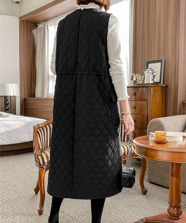 あったか 中綿入り キルティング ジャンパースカート 

