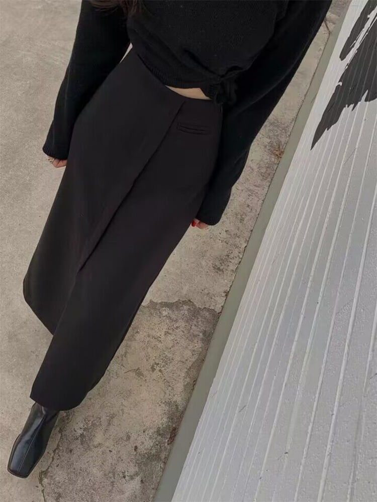 前スリット ハイウエスト 美ライン ロングスカート

