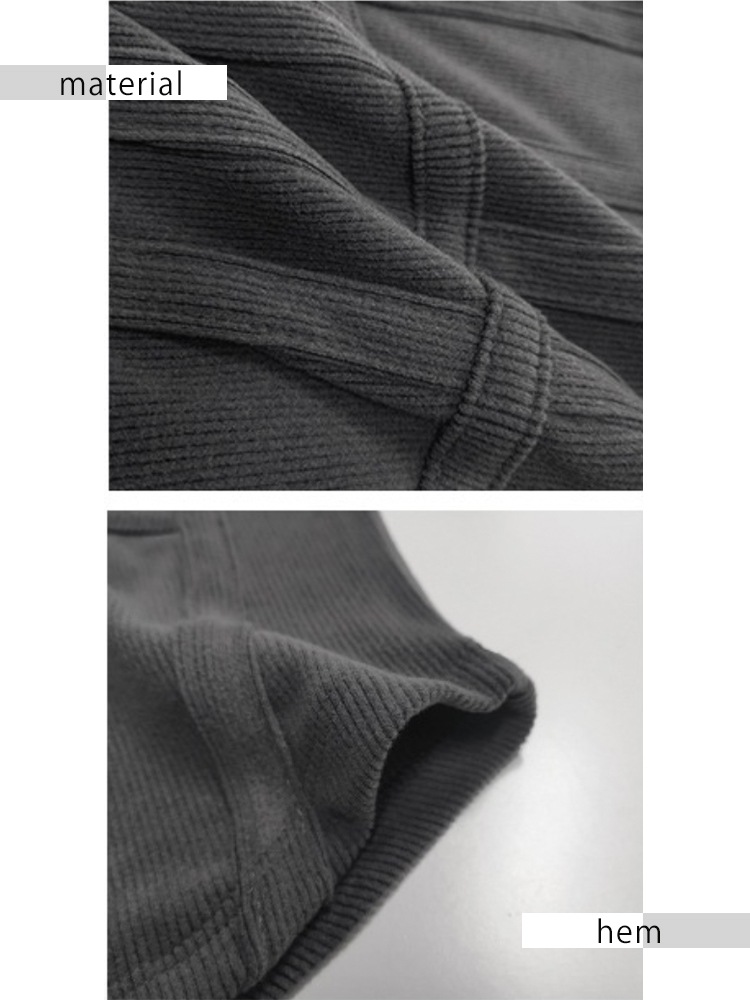 切り替えデザイン 腰見せ 長袖 ショート丈 Tシャツ