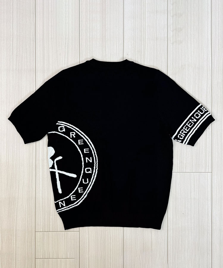 韓国ゴルフウェア モノトーン サマーニット Ｔシャツ