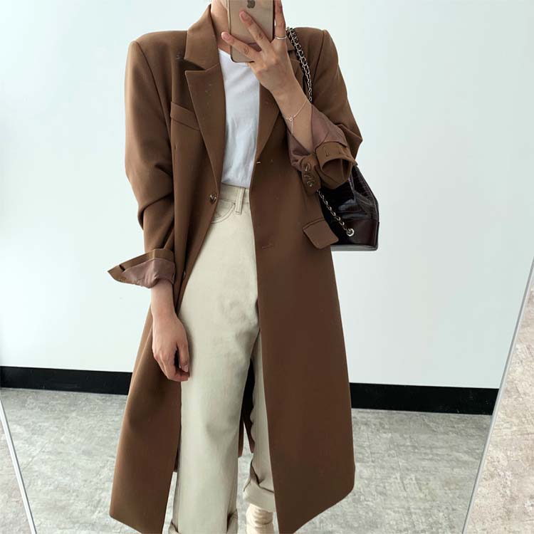 モダン ベーシック チェスター ロングコート