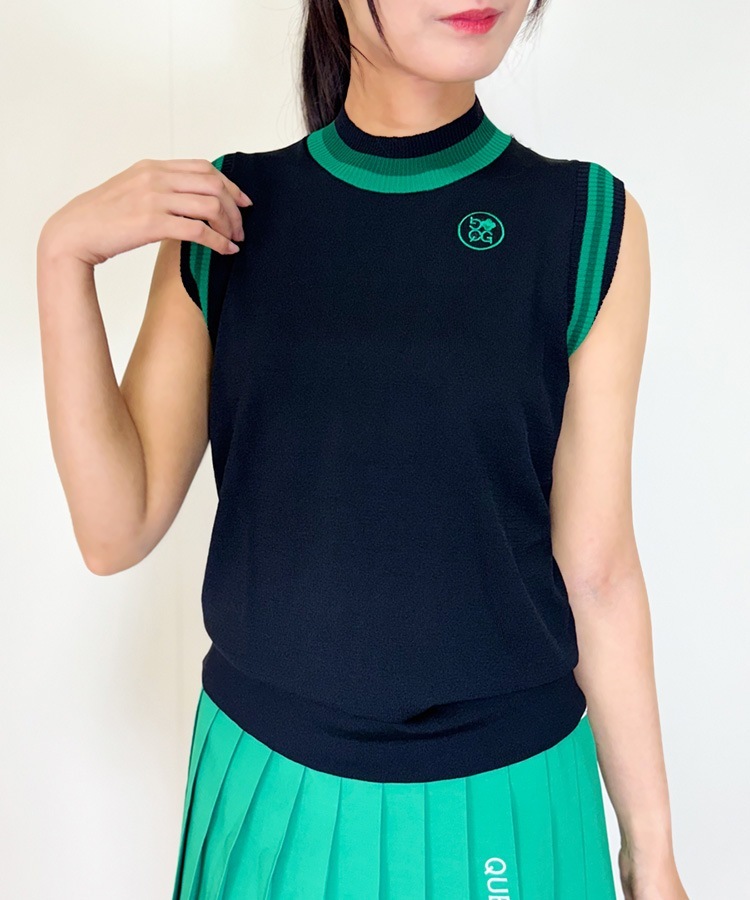 韓国ゴルフウェア バックレタリング サマーニットシャツ