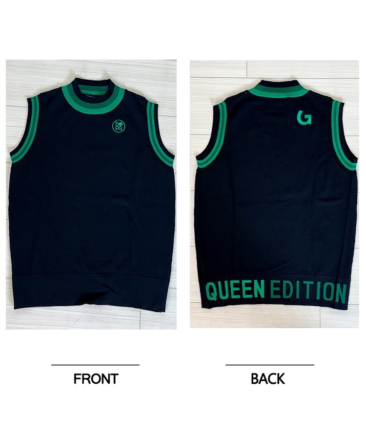 韓国ゴルフウェア バックレタリング サマーニットシャツ