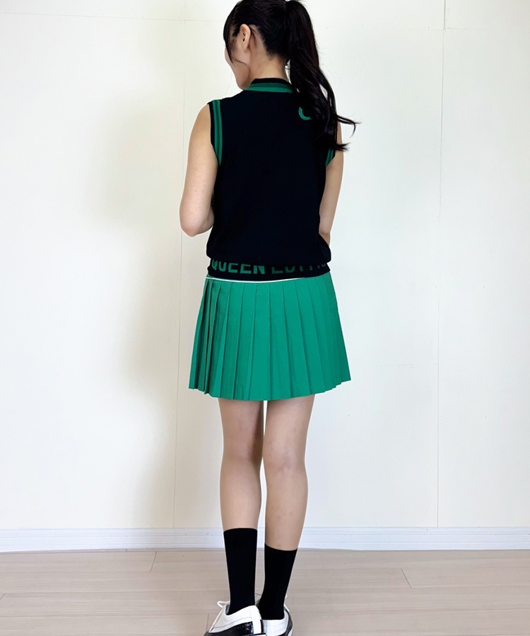 韓国ゴルフウェア バックレタリング サマーニットシャツ