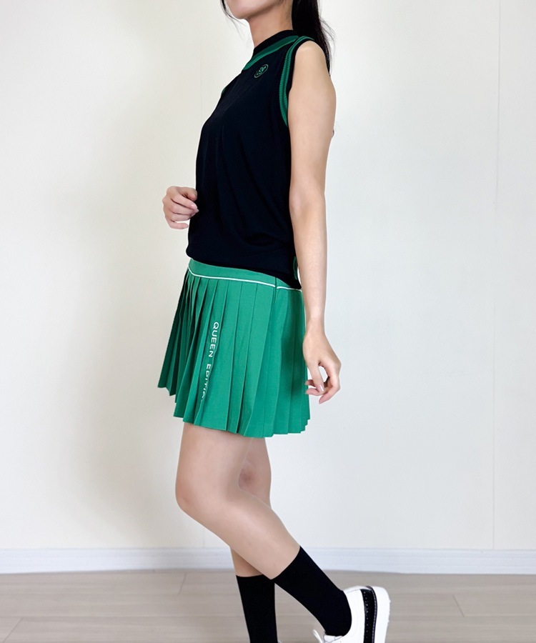 韓国ゴルフウェア バックレタリング サマーニットシャツ