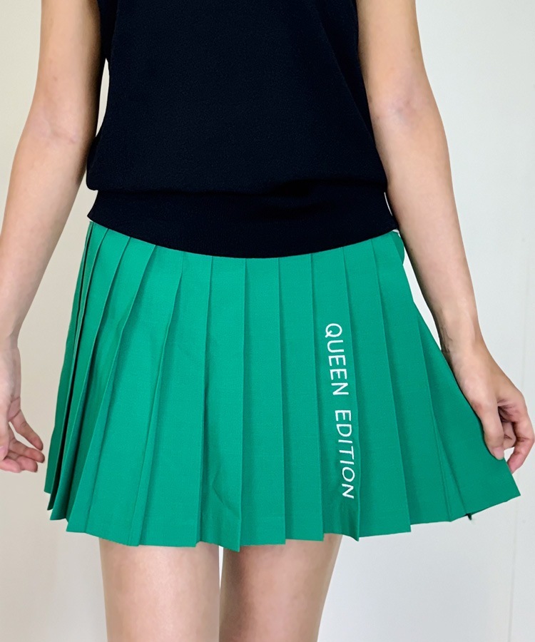 韓国ゴルフウェア 切り替え プリーツ ミニスカート