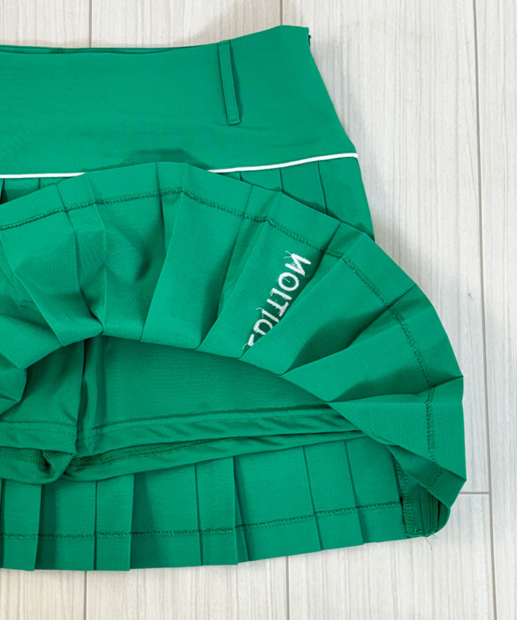 韓国ゴルフウェア 切り替え プリーツ ミニスカート