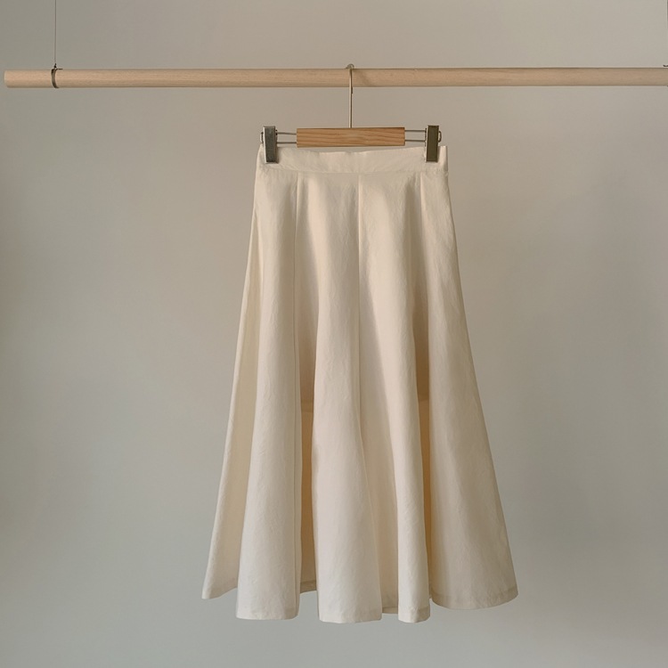 フレアライン コットンロングスカート