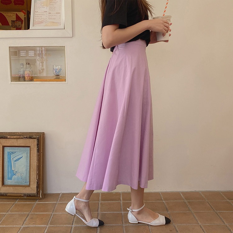 フレアライン コットンロングスカート