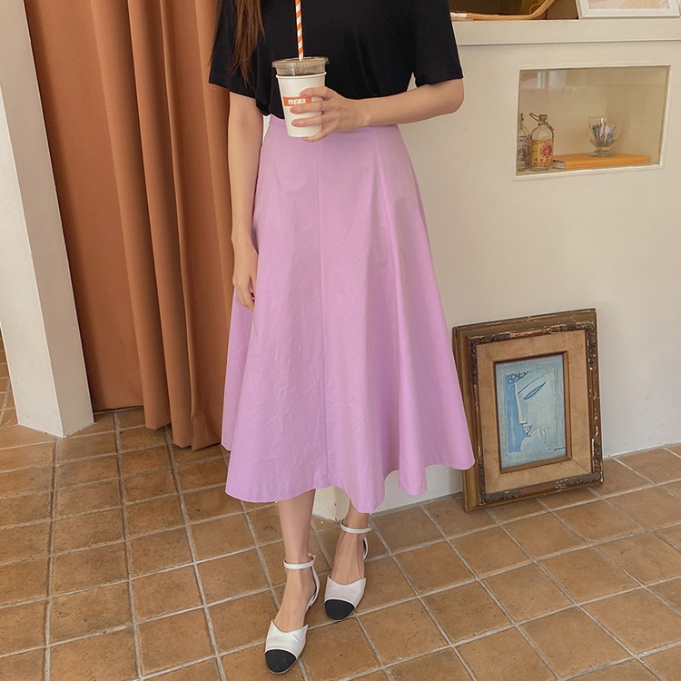 フレアライン コットンロングスカート