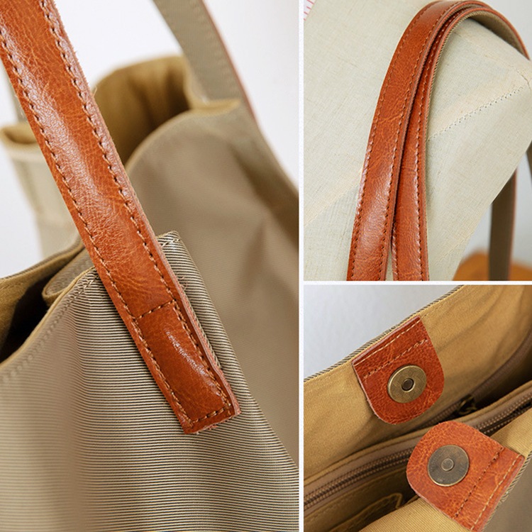 大きめ ナイロンキャンバス トートバッグ