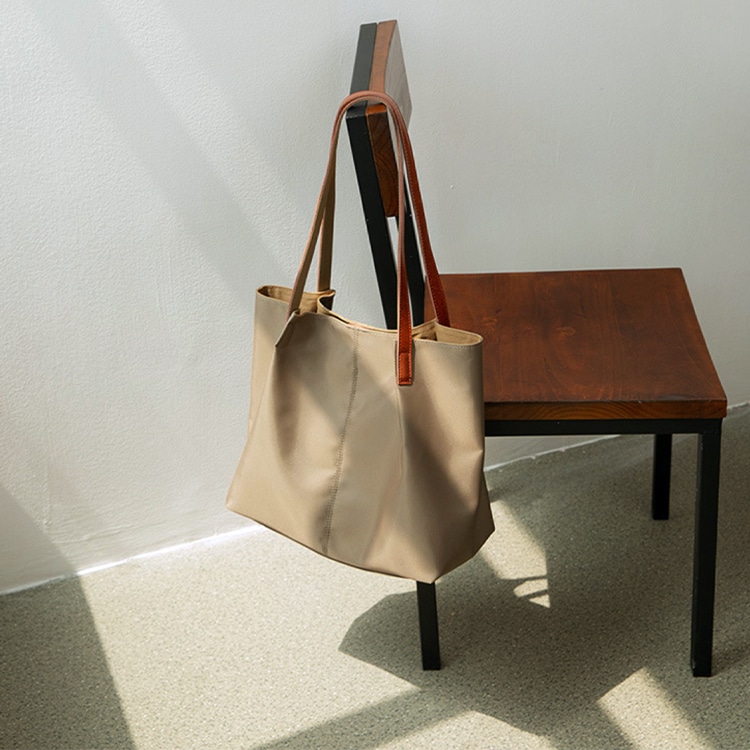 大きめ ナイロンキャンバス トートバッグ