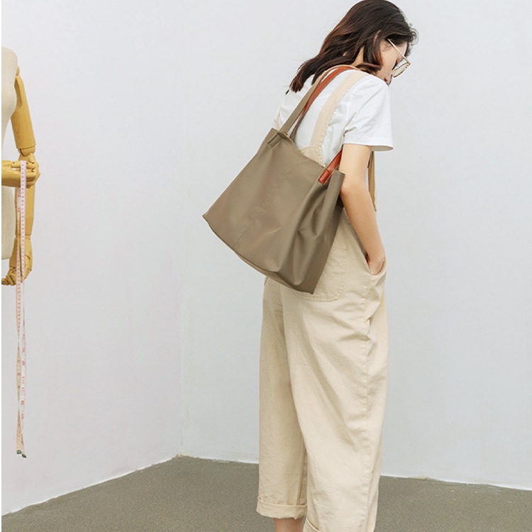 大きめ ナイロンキャンバス トートバッグ