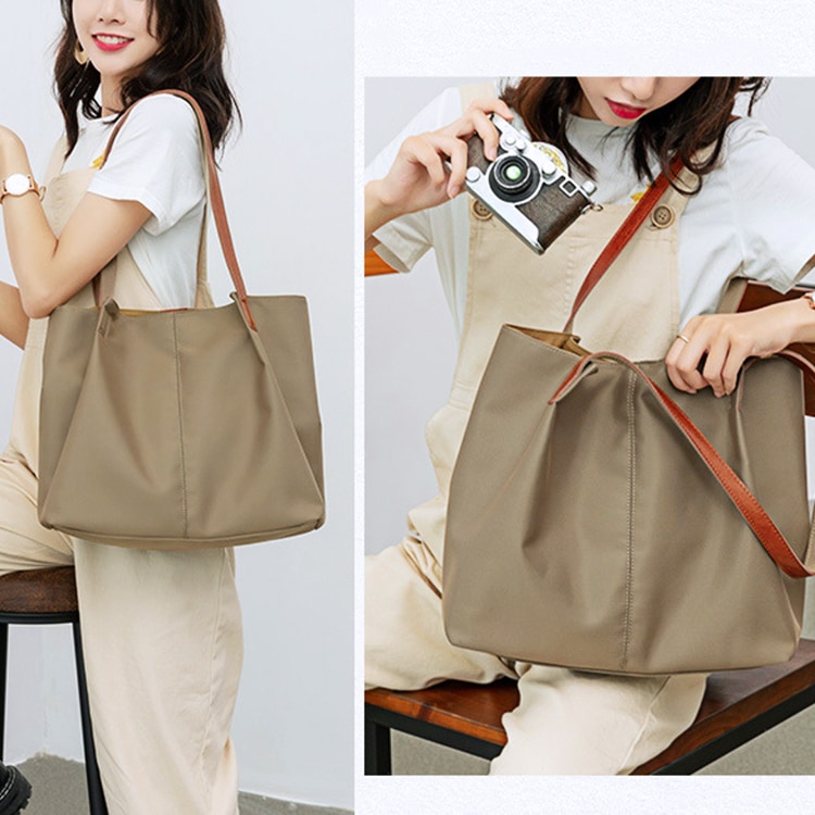 大きめ ナイロンキャンバス トートバッグ