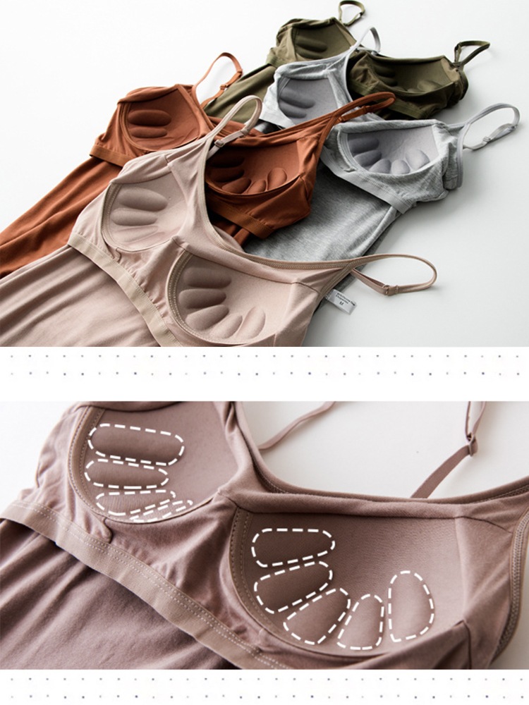 てろんと感 ノンワイヤー カップ付き インナー キャミソール