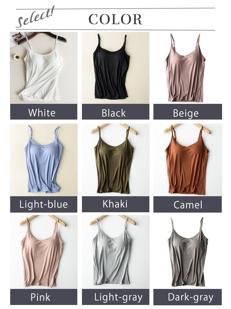 てろんと感 ノンワイヤー カップ付き インナー キャミソール