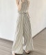 ストライプ柄 ワイドパンツ セットアップ