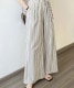 ストライプ柄 ワイドパンツ セットアップ