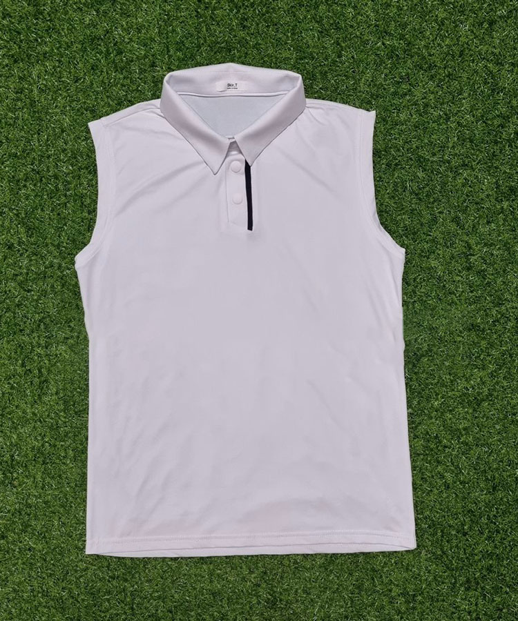 韓国ゴルフウェア ノースリーブ 配色 ポロシャツ

