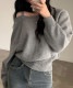 ワンショルダー風 ゆったり ニット トップス


