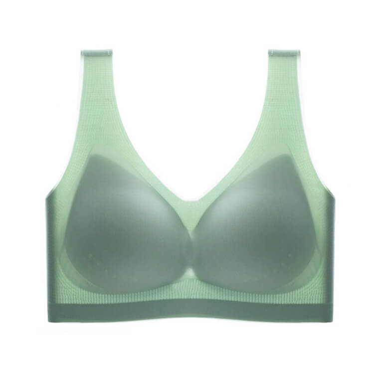極薄 シームレス ノンワイヤー 脇高 スポーツブラ