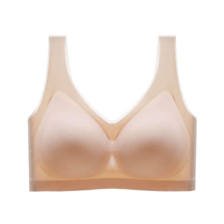 極薄 シームレス ノンワイヤー 脇高 スポーツブラ