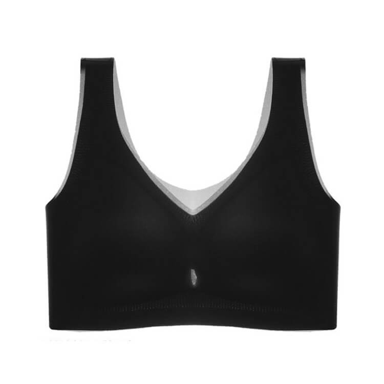 極薄 シームレス ノンワイヤー 脇高 スポーツブラ