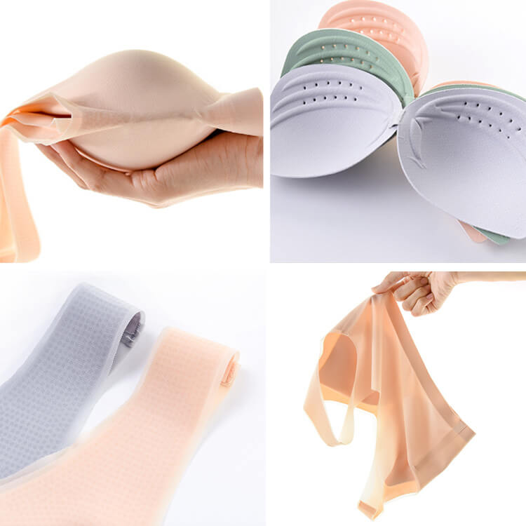 極薄 シームレス ノンワイヤー 脇高 スポーツブラ