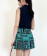 韓国ゴルフウェア スカーフ柄 ショート丈 プリーツスカート