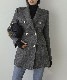 金ボタン ヘリボーン柄 ロング丈 ジャケット