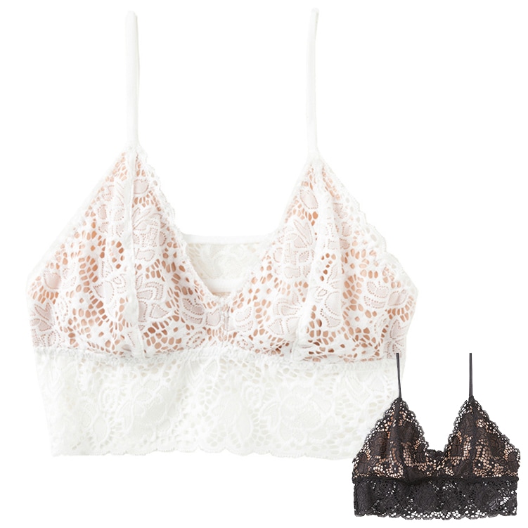 シースルー 総レース ブラレット