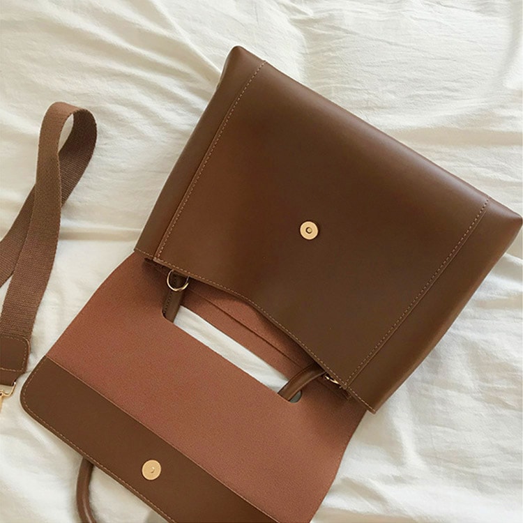 2WAY 大容量 おおきめ フラップ ショルダーバッグ