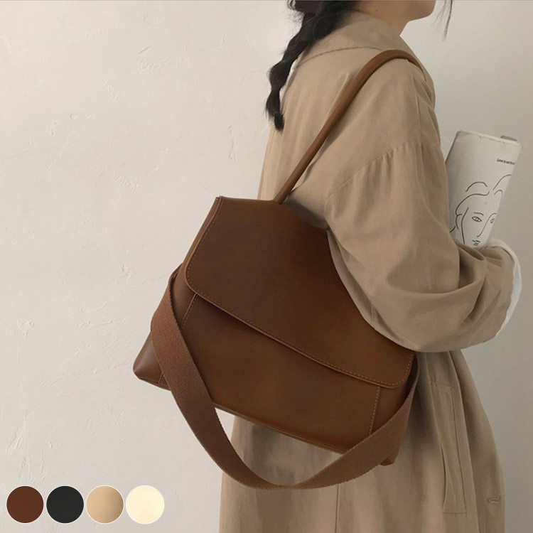 2WAY 大容量 おおきめ フラップ ショルダーバッグ