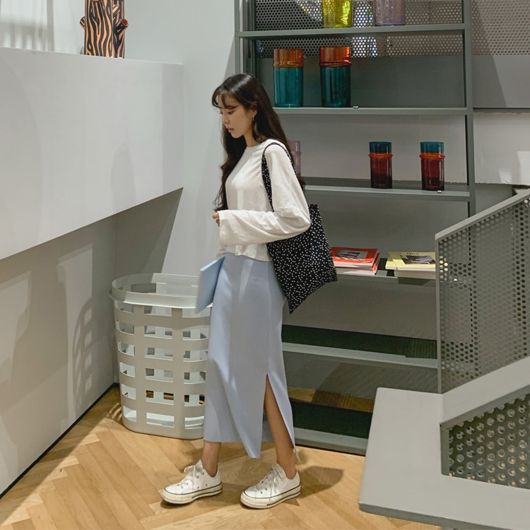 サイドスリット ストレッチ タイトスカート