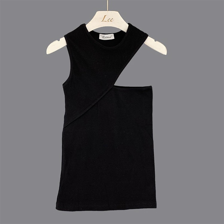 アシンメトリー リブ タンクトップ