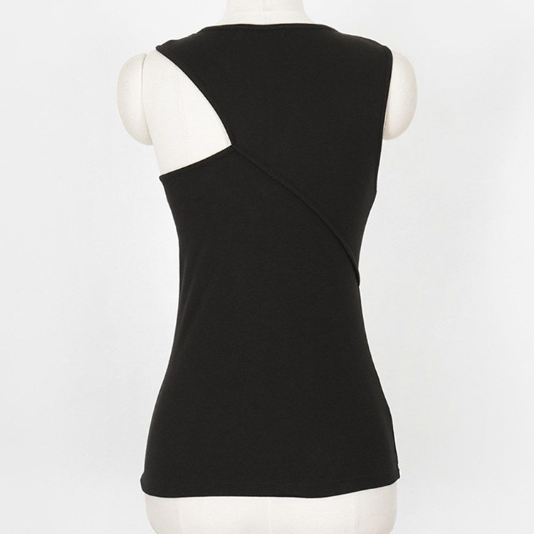 アシンメトリー リブ タンクトップ