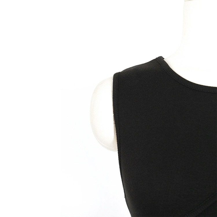 アシンメトリー リブ タンクトップ