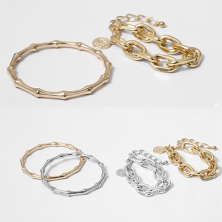 コイン チェーン 2点セット ブレスレット