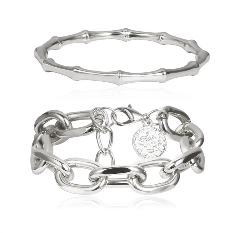 コイン チェーン 2点セット ブレスレット