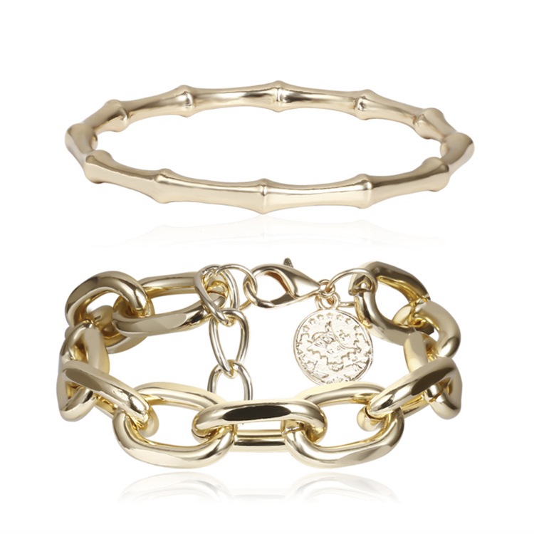 コイン チェーン 2点セット ブレスレット