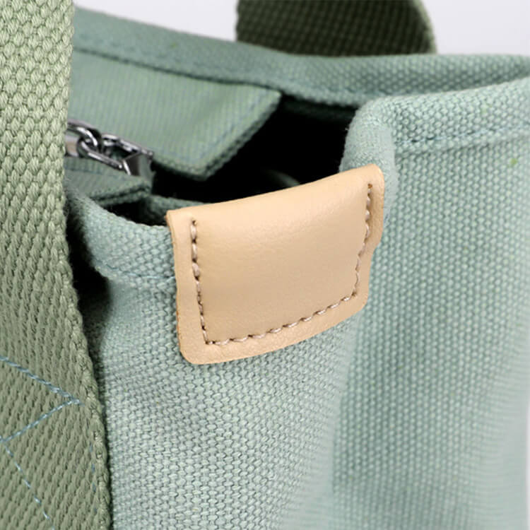 仕切り付き収納 シンプル キャンバス ミニトートバッグ